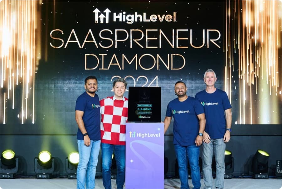 GHL SaaSPreneur Diamond on stage