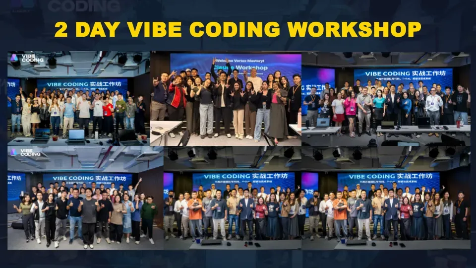 A Vibe Coding workshop in progress