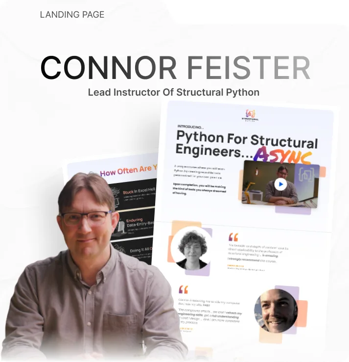 Connor Ferster, landing page
