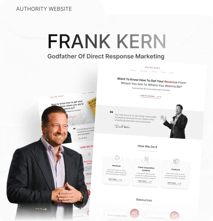 Frank Kern, authority website