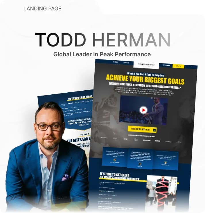 Todd Herman, landing page